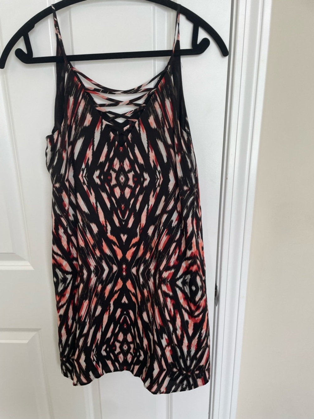 1. State Black and Coral Summer dress